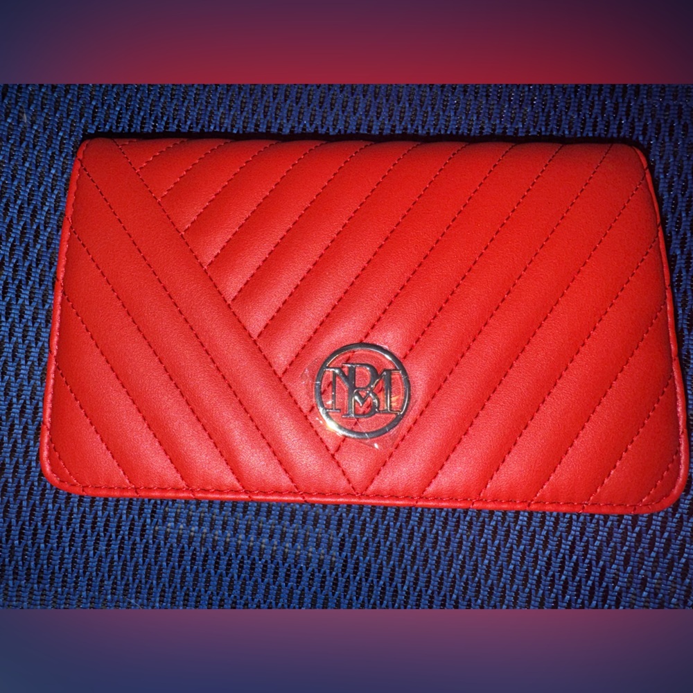 Badgley Mischka Red Leather Crossbody